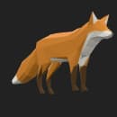 Animated fox character GLB preview