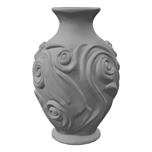 Actual unedited Fomrix text-generated sculpted vase model