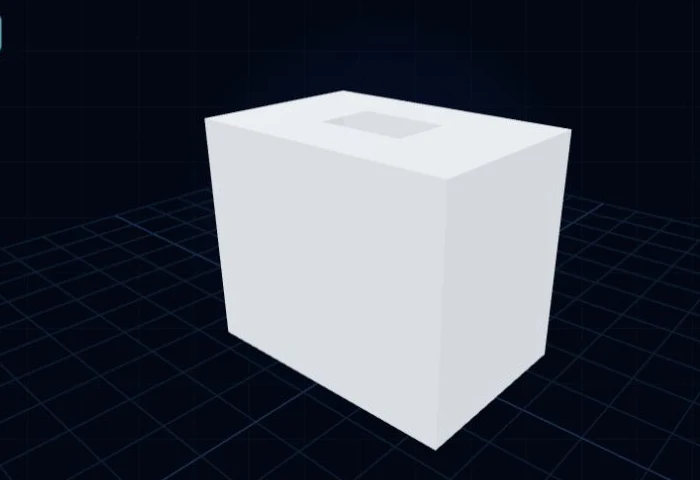 An STL with a top opening loaded into Fomrix, ready for the Analyze STL button.